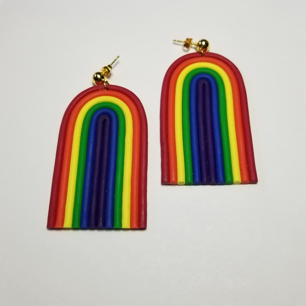 Handcrafted polymer clay earrings